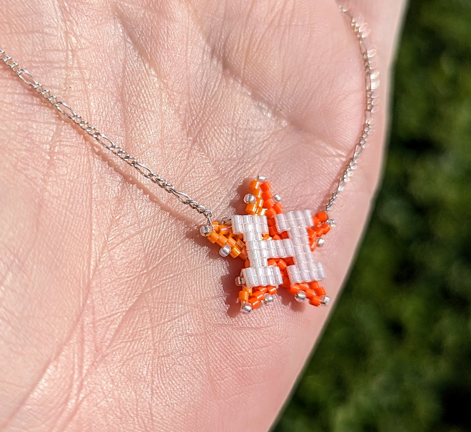 Sterling Silver Twisted Curb Chain Star Necklace. Medium 15.5-17.25 inches adjustable