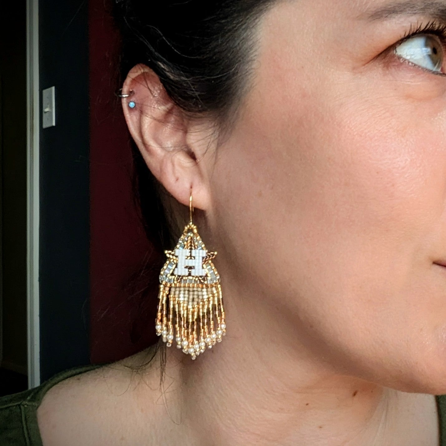 All Gold Fringe Earrings