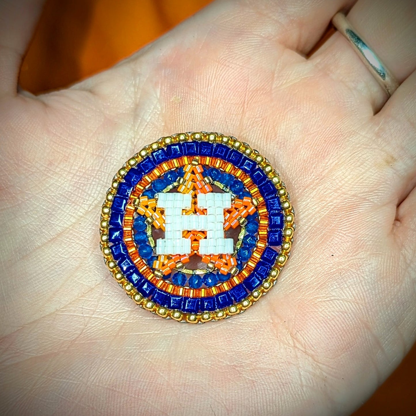 Houston Star lapel pins! All one of a kind, with locking bar pin on the back