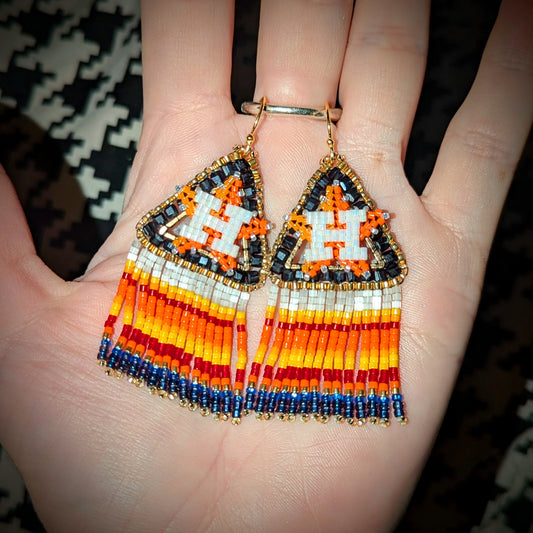 Medium Chevron Fringe Earrings