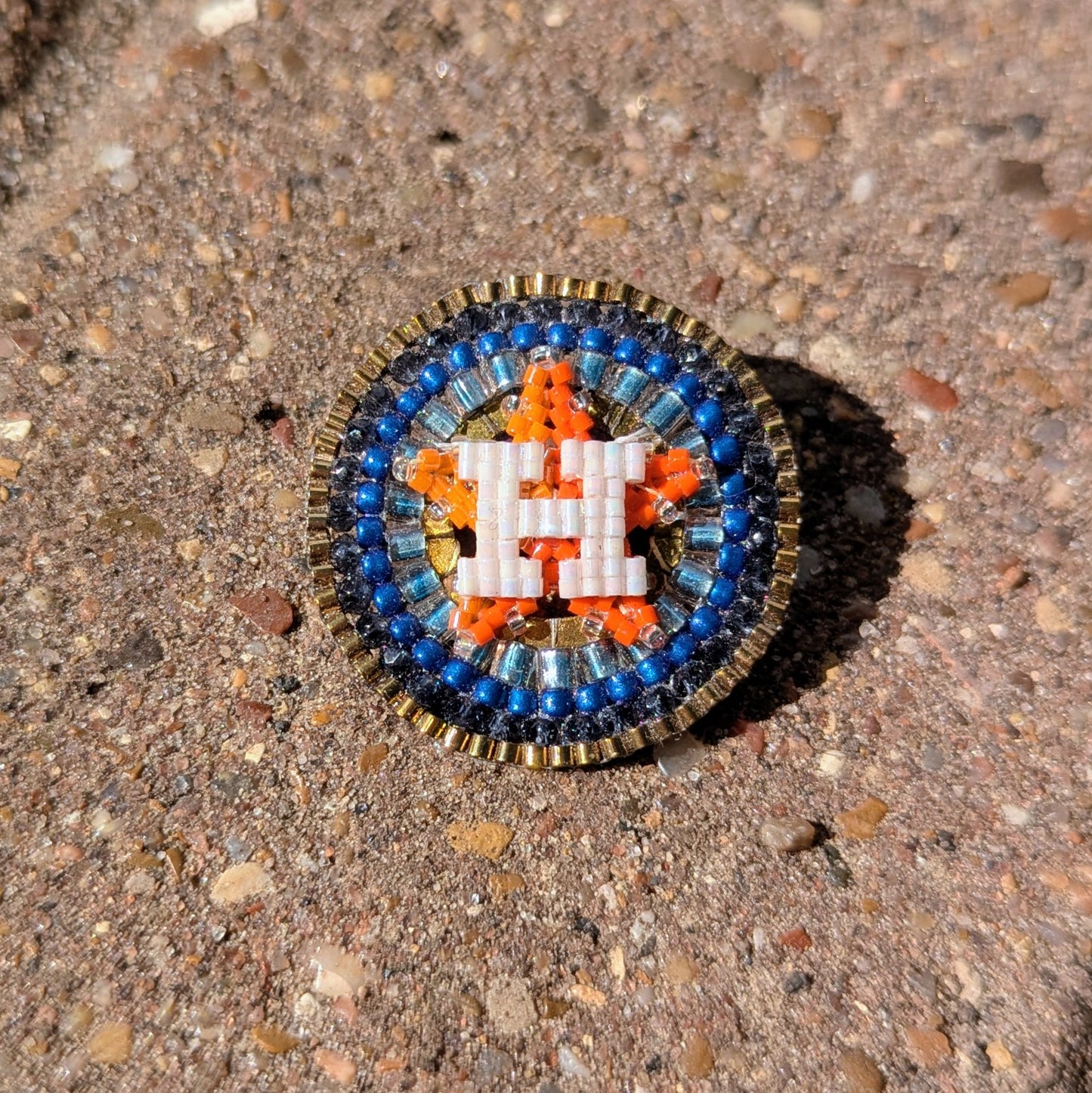 Houston Star lapel pins! All one of a kind, with locking bar pin on the back
