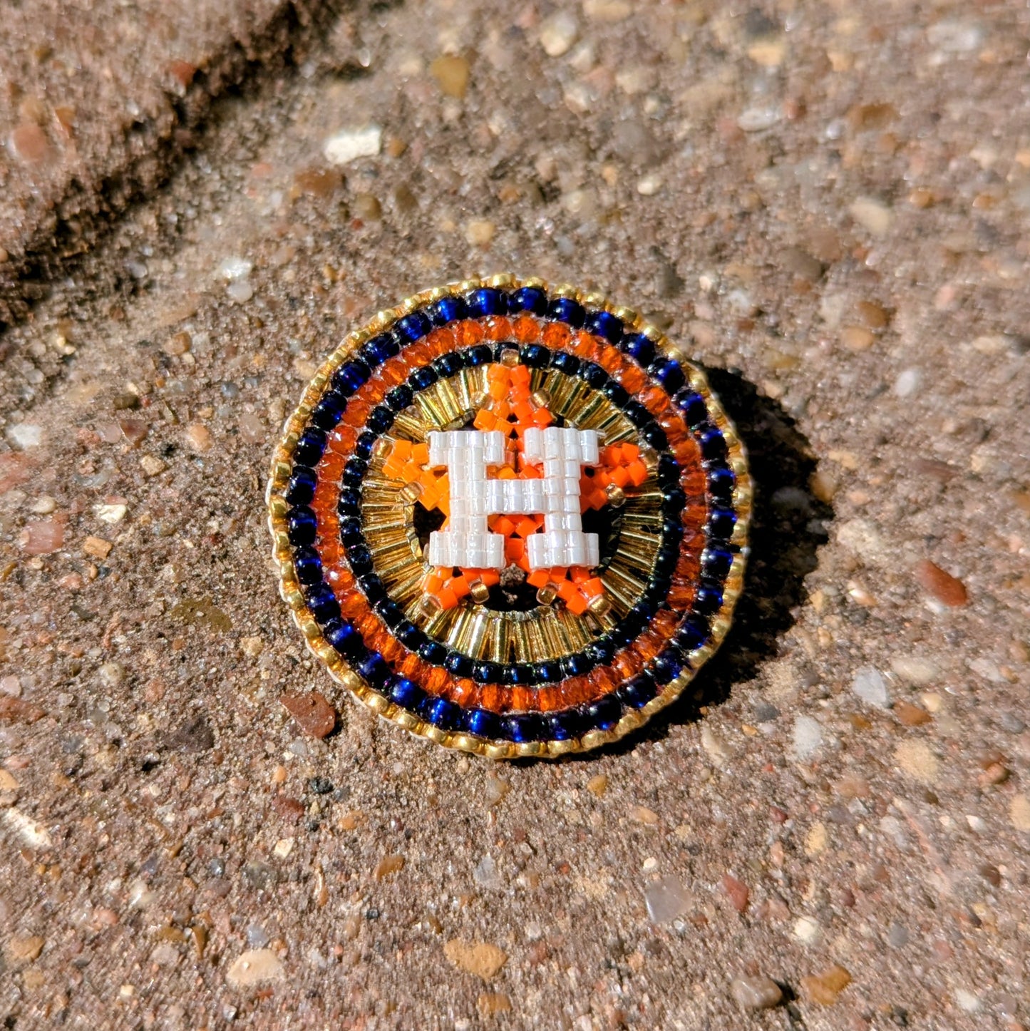 Houston Star lapel pins! All one of a kind, with locking bar pin on the back